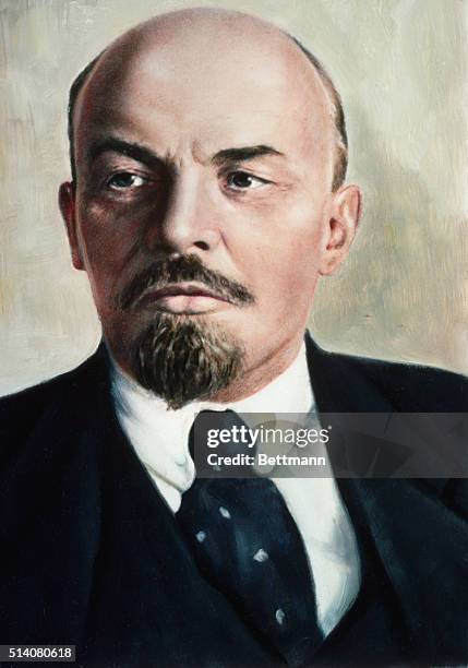 VLADIMIR ILYICH LENIN , RUSSIAN REVOLUTIONARY LEADER. UNDATED COLOR DUPE.