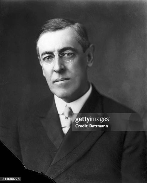 Woodrow Wilson , twenty-eighth President of the U. S. Undated photograph.