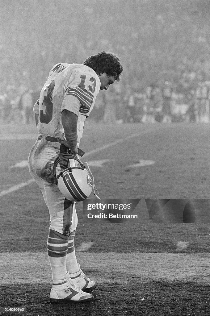 Dejected Dan Marino Standing on Sidelines