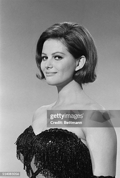 Hollywood, CA: Italian actress Claudia Cardinale poses for the cameraman at Universal Studios where she is undergoing makeup and wardrobe fittings...
