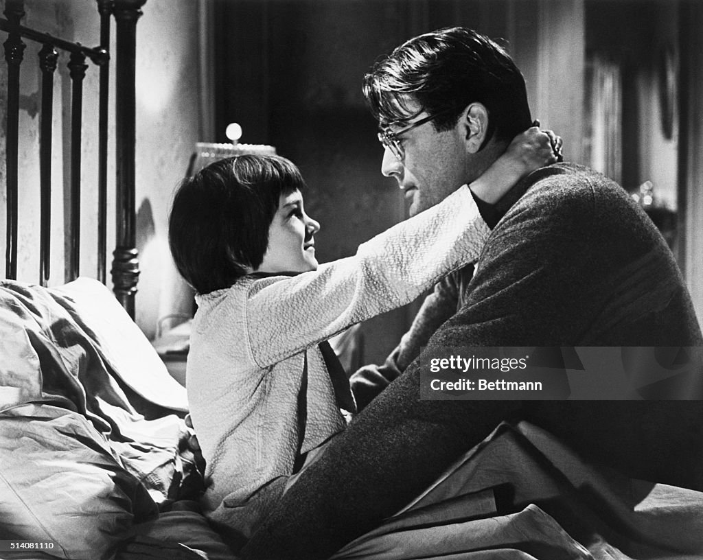 Gregory Peck and Mary Badham in To Kill a Mockingbird