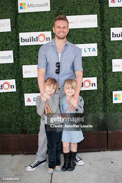 Actor John Brotherton arrives at the 2nd Annual LoveLife Fundraiser to support buildOn hosted by Travis Van Winkle at the Microsoft Lounge on March...