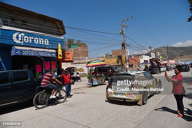 Sebastien Ogier of France and Julien Ingrassia of France compete in their Volkswagen Motorsport WRT Volkswagen Polo R WRC during Day Three of the WRC...