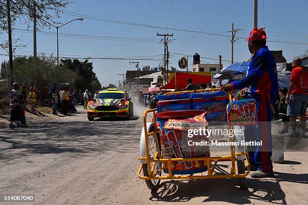 Martin Prokop of Czech Republich and Jan Tomanek of Czech Republich compete in their Jipocar Czech National Team Ford Fiesta RS WRC during Day Three...