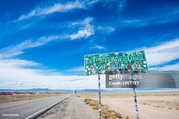 extraterrestrial highway - area 51 stock pictures, royalty-free photos & images