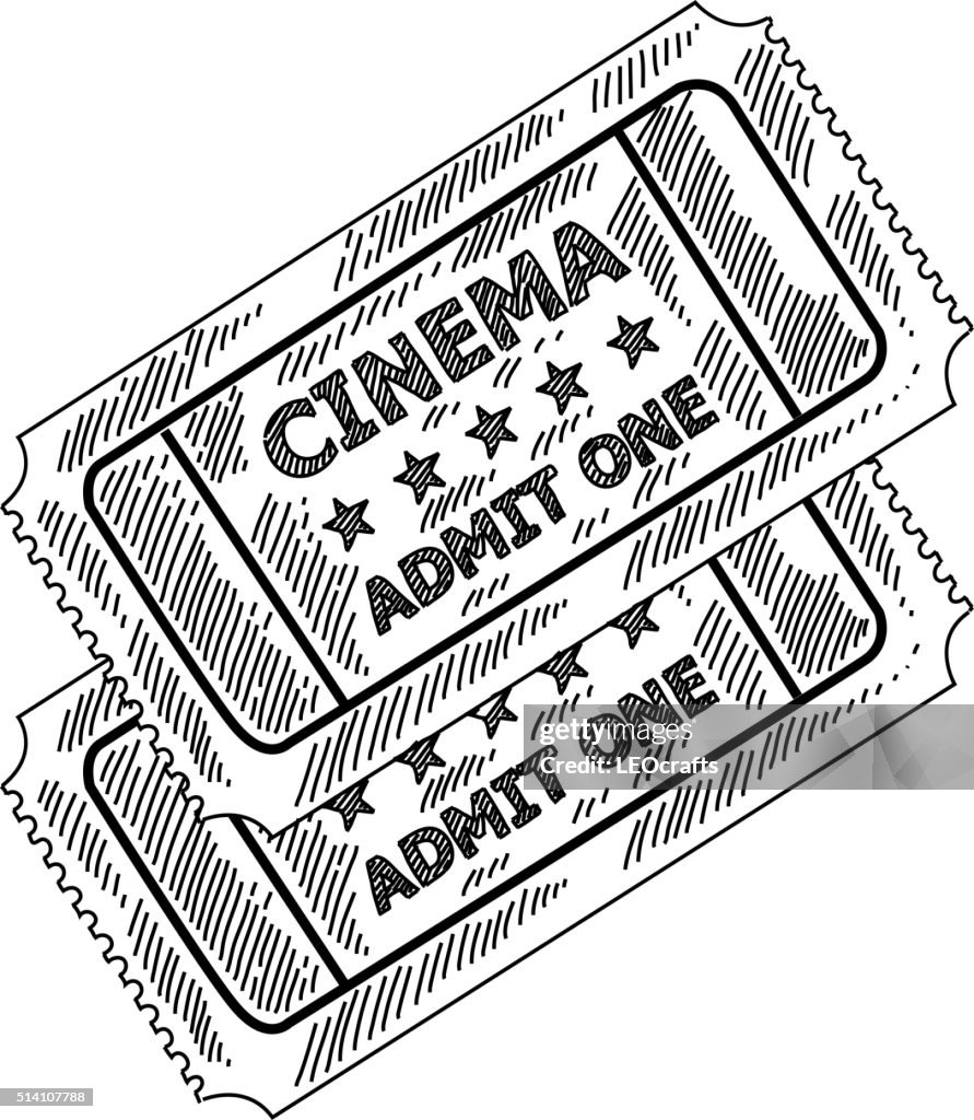 Doodle Cinema Clipart, Hand Drawn Cinema Clip Art, PNG, EPS, AI
