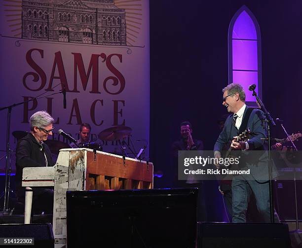 Recording Artists Matt Maher and Steven Curtis Chapman perform during Sam's Place - Music for the Spirit hosted by Steven Curtis Chapman at Ryman...