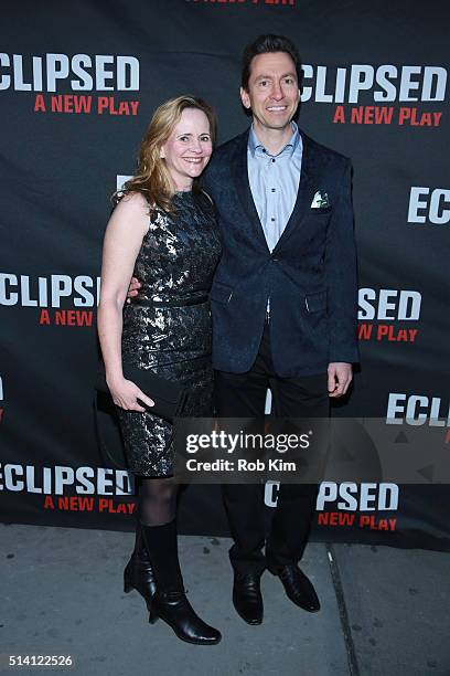 Molly Forstall and Scott Forstall attend the "Eclipsed" broadway opening night at The Golden Theatre on March 6, 2016 in New York City.