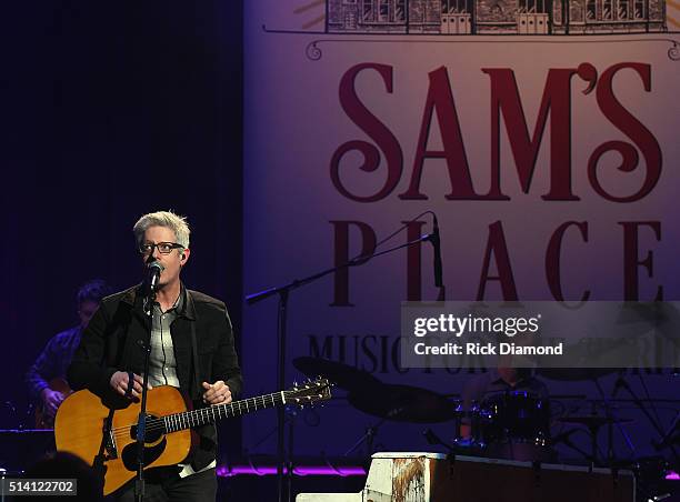 Recording Artist Matt Maher performs during Sam's Place - Music for the Spirit hosted by Steven Curtis Chapman at Ryman Auditorium on March 6, 2016...