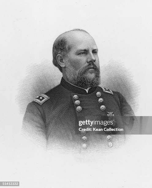 Portrait of American Army General John McAllister Schofield , Union Army General during the Civil War, early 1860s. Schofield also served as US...