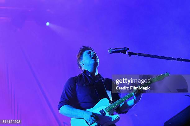 Marcus Mumford of Mumford & Sons performs on stage at the Okeechobee Music & Arts Festival, Day 4, on March 6, 2016 in Okeechobee, Florida.