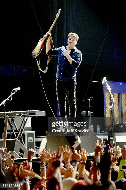 Marcus Mumford of Mumford & Sons performs on stage at the Okeechobee Music & Arts Festival, Day 4, on March 6, 2016 in Okeechobee, Florida.