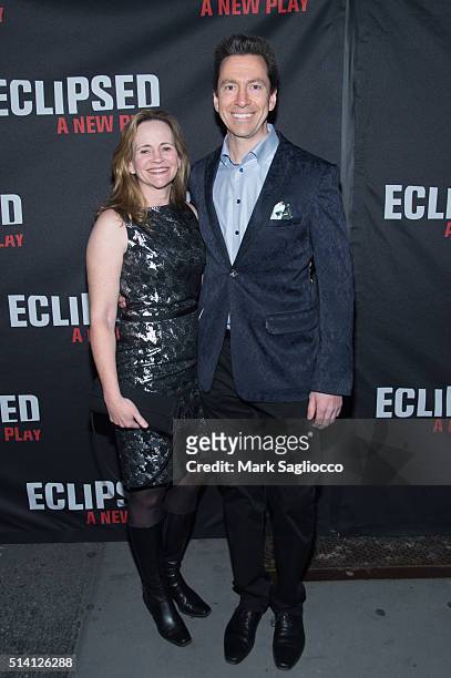 Molly Forstall and Scott Forstall attend the "Eclipsed" Broadway Opening Night at the Golden Theatre on March 6, 2016 in New York City.