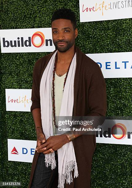 Actor Reign Morton attends the 2nd annual LoveLife fundraiser to support The BuildOn Organization at Microsoft Lounge on March 6, 2016 in Venice,...