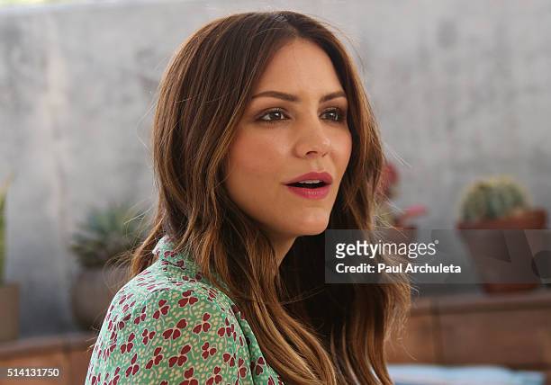 Actress Katharine McPhee attends the 2nd annual LoveLife fundraiser to support The BuildOn Organization at Microsoft Lounge on March 6, 2016 in...