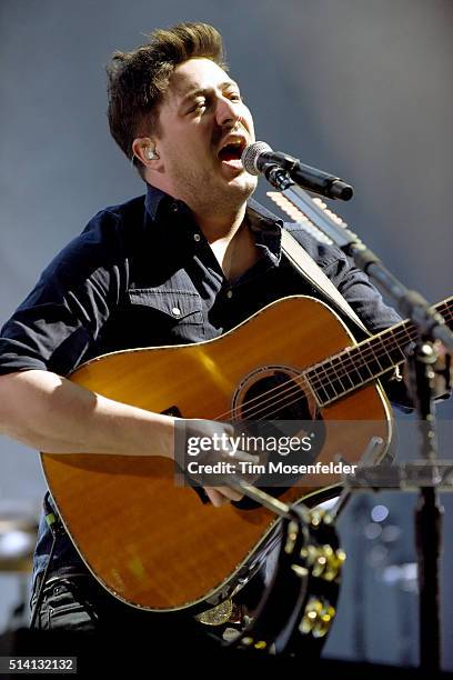 Marcus Mumford of Mumford & Sons performs during the Okeechobee Music & Arts Festival on March 6, 2016 in Okeechobee, Florida.