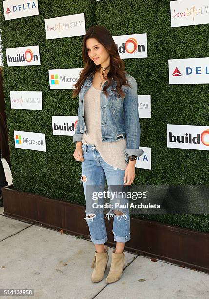 Fashion Model Tati Souza attends the 2nd annual LoveLife fundraiser to support The BuildOn Organization at Microsoft Lounge on March 6, 2016 in...