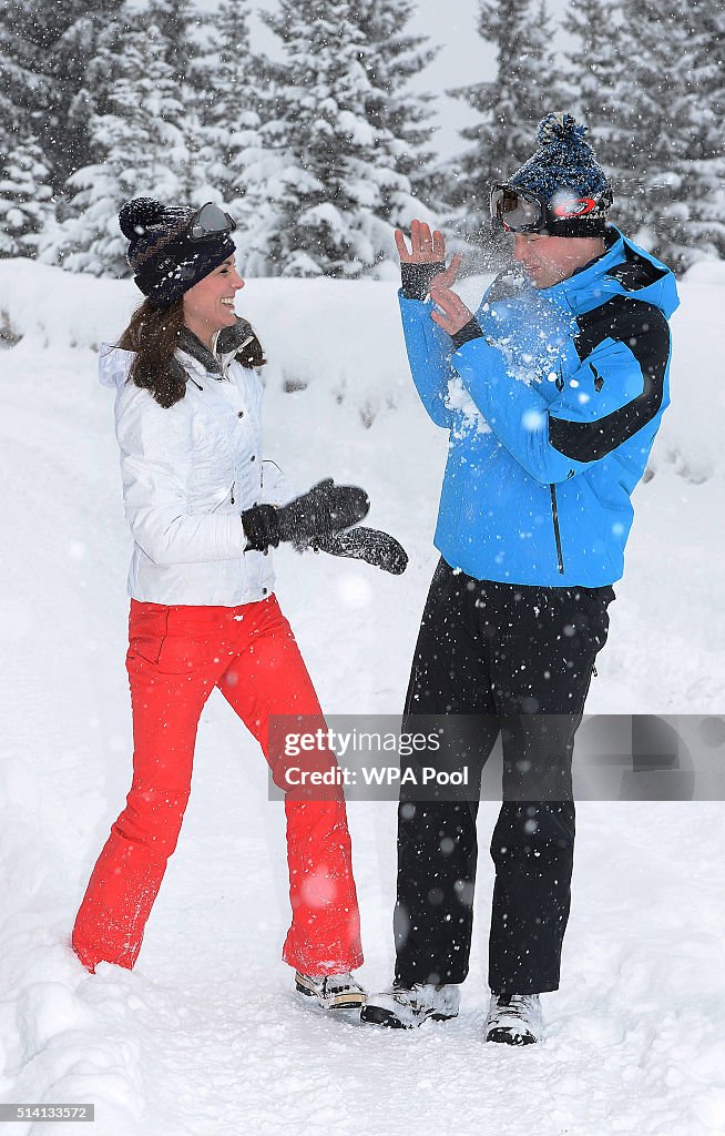 The Duke and Duchess of Cambridge Enjoy Skiing Holiday