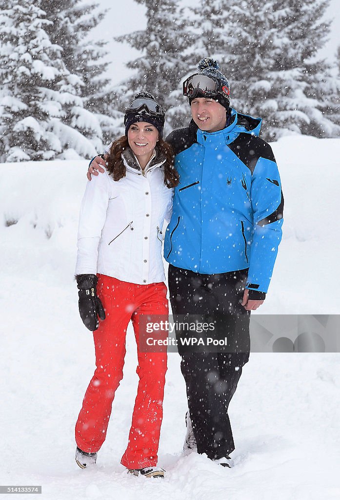 The Duke and Duchess of Cambridge Enjoy Skiing Holiday