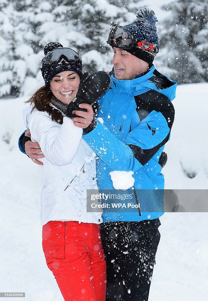 The Duke and Duchess of Cambridge Enjoy Skiing Holiday