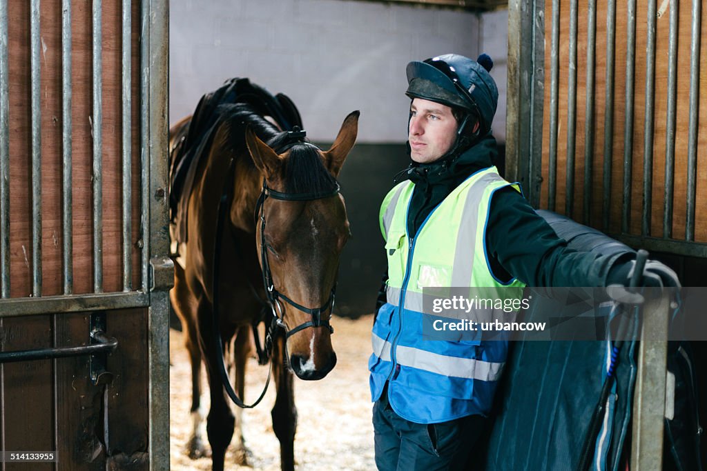Racehorse and jockey