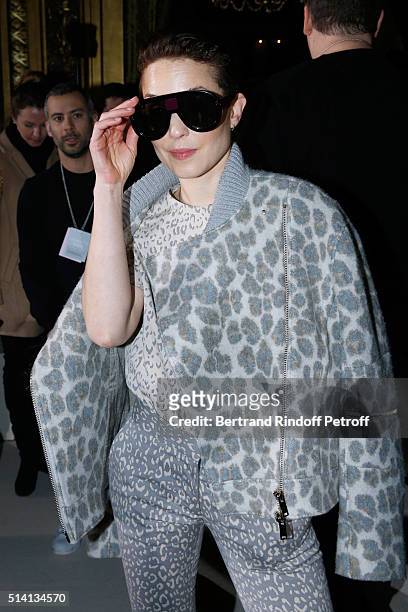 Actress Noomi Rapace attends the Stella McCartney show as part of the Paris Fashion Week Womenswear Fall/Winter 2016/2017. Held at Grand Palais on...