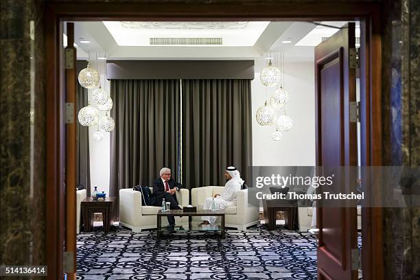 March 07: German Foreign Minister Frank-Walter Steinmeier meets with United Arab Emirates Foreign Minister Abdullah bin Zayed Al Nahyan on March 07,...