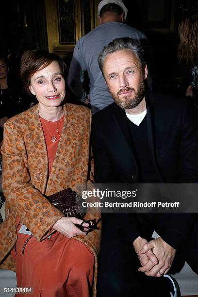 Actress Kristin Scott Thomas and Husband of Stella, Alasdhair Willis attend the Stella McCartney show as part of the Paris Fashion Week Womenswear...