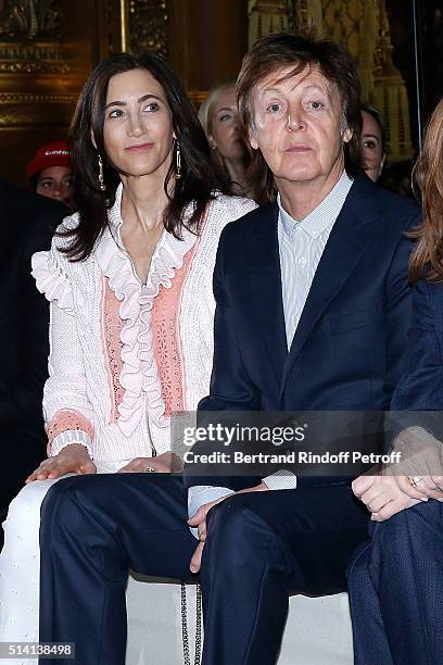 Nancy Shevell and Paul McCartney attend the Stella McCartney show as part of the Paris Fashion Week Womenswear Fall/Winter 2016/2017. Held at Opera...