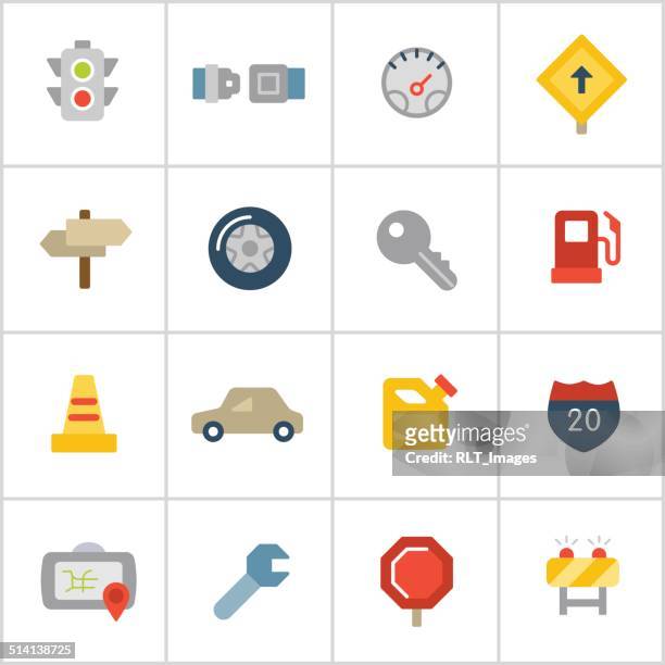 automotive icons-poly-serie - grüne ampel stock-grafiken, -clipart, -cartoons und -symbole