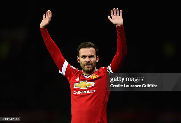 Juan Mata of Manchester United in action during the Barclays Premier League match between Manchester United and Watford at Old Trafford on March 2,...