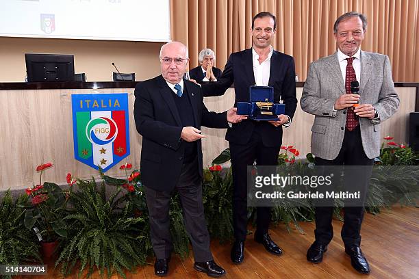 Renzo Ulivieri President National Association coaches , Massimiliano Allegri manager of Juventus FC won the gold coach for the 2014-2015 season and...