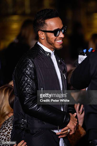 Lewis Hamilton attends the Stella McCartney show as part of the Paris Fashion Week Womenswear Fall/Winter 2016/2017 on March 7, 2016 in Paris, France.