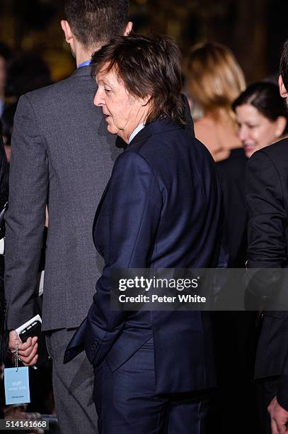 Paul McCartney attends the Stella McCartney show as part of the Paris Fashion Week Womenswear Fall/Winter 2016/2017 on March 7, 2016 in Paris, France.