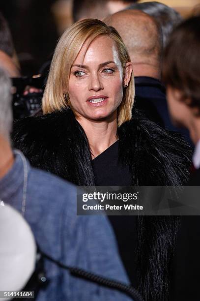 Amber Valletta attends the Stella McCartney show as part of the Paris Fashion Week Womenswear Fall/Winter 2016/2017 on March 7, 2016 in Paris, France.