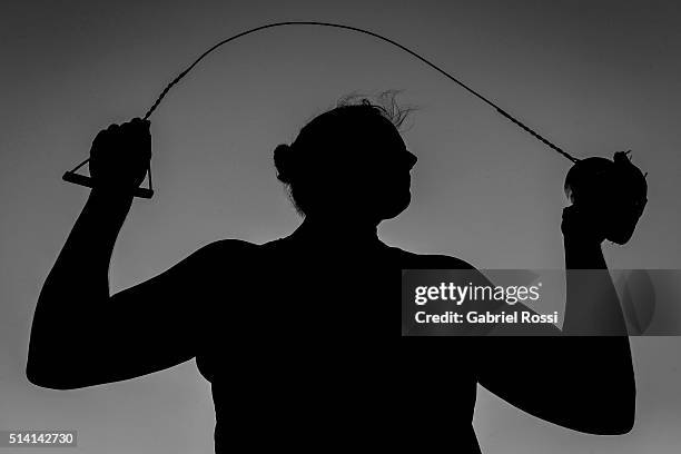 Athlete Jennifer Dahlgren of Argentina poses during an exclusive interview on March 03, 2016 in Buenos Aires, Argentina. Dahlgren will compete in the...