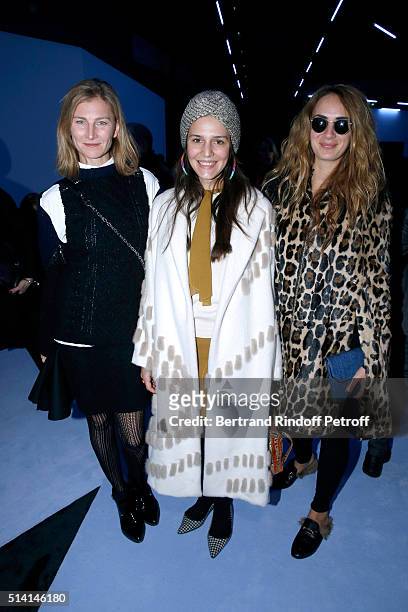 Elizabeth von Guttman, Margherita Missoni and Alexia Niedzielski attend the Giambattista Valli show as part of the Paris Fashion Week Womenswear...