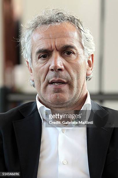 Roberto Donadoni manager of Bologna FC during the "panchina d'oro 2014-2015" at Coverciano on March 7, 2016 in Florence, Italy.