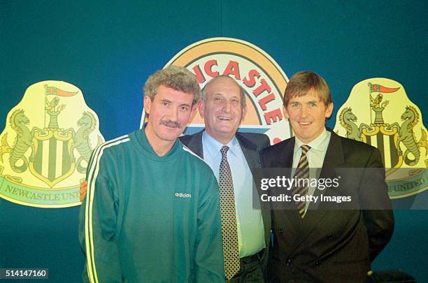 Kenny Dalglish faces the media as he is unveiled as the new manager of Newcastle United, replacing the recent resignation of Kevin Keegan, pictured...