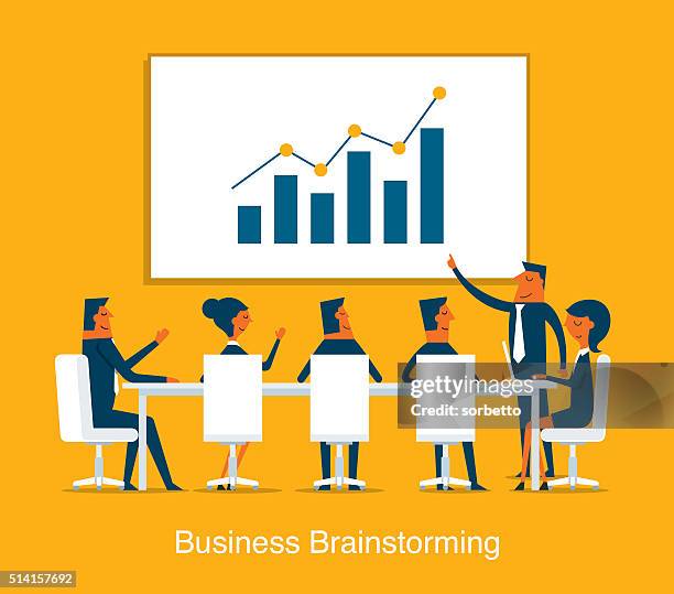 business brainstorming - business präsentation stock-grafiken, -clipart, -cartoons und -symbole