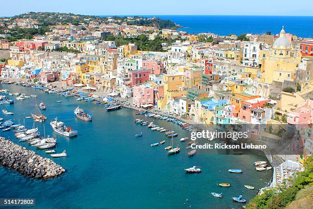 procida, italy - sorrento stockfoto's en -beelden