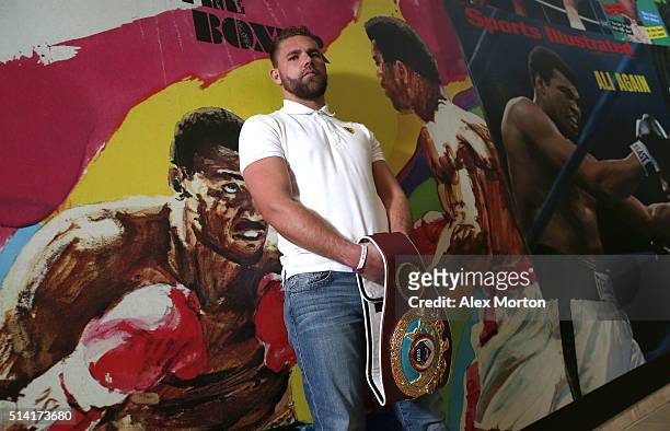 Billy Joe Saunders during the press conference at The O2 Arena on March 7, 2016 in London, England