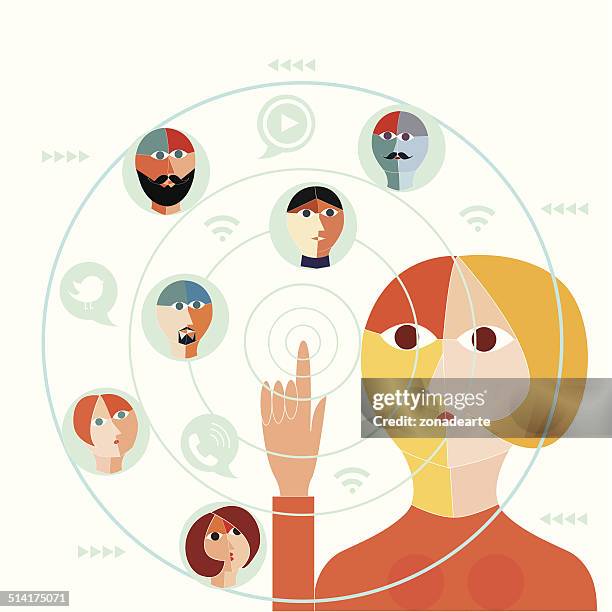 social networking people - hands on computer keyboard stock illustrations