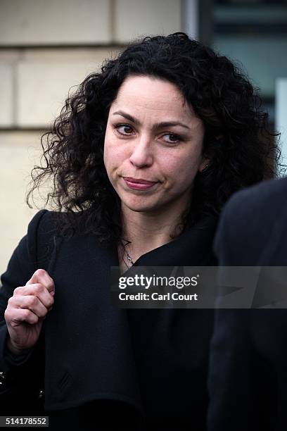 Former Chelsea Football club first-team doctor Eva Carneiro leaves Croydon Employment Tribunal after attending a private hearing in her constructive...