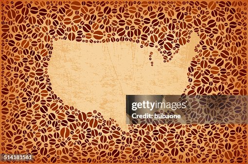 USA Map royalty free Coffee Bean Pattern USA Map royalty free Coffee Bean Pattern
