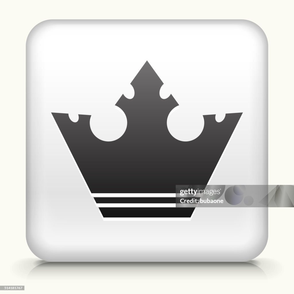 Bouton carré avec couronne
