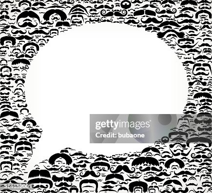 Chat Bubbles on Mustache royalty free vector art Pattern Chat Bubbles on Mustache royalty free vector art Pattern