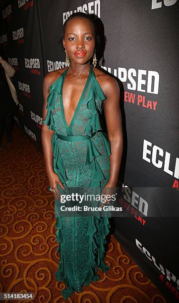 Lupita Nyong'o poses at the Opening Night After Party for "Eclipsed" at Gotham Hall on March 6, 2016 in New York City.