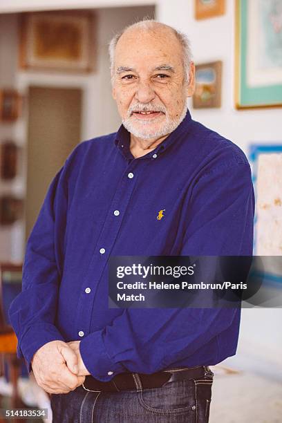 Writer Tahar Ben Jelloun is photographed for Paris Match on February 23, 2016 in London, England.