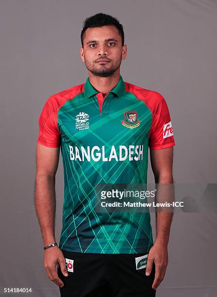Mashrafe Mortaza, Captain of Bangladesh pictured during a Headshot session ahead of the ICC Twenty20 World Cup on March 7, 2016 in Dharamsala, India.